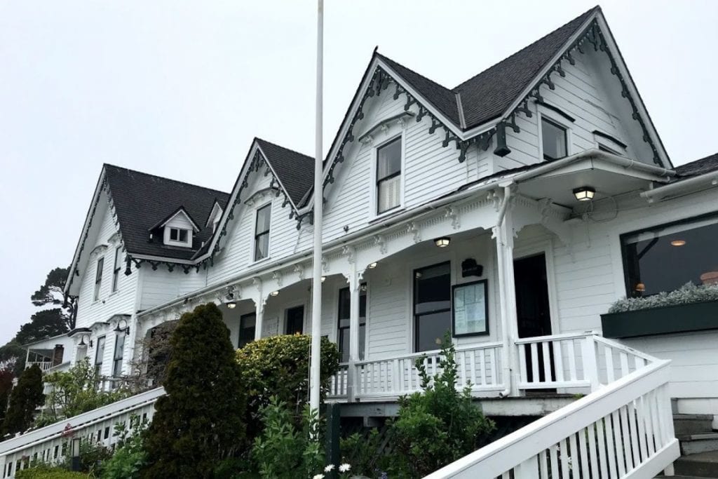 Front of Historic Victorian Building of Little River Inn